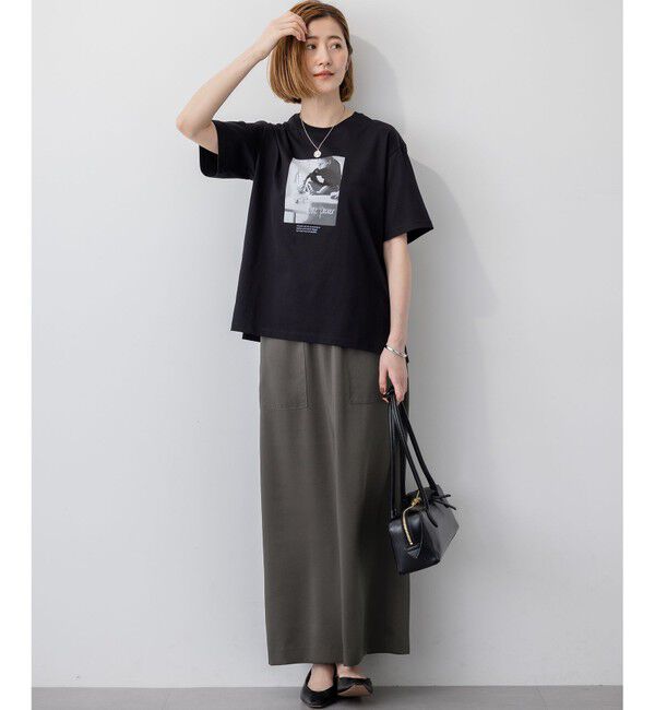 23区「【撥水加工/洗える】スムースサテン Iライン スカート」|スカート|