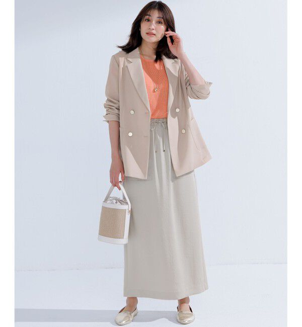 23区「【撥水加工/洗える】スムースサテン Iライン スカート」|スカート|