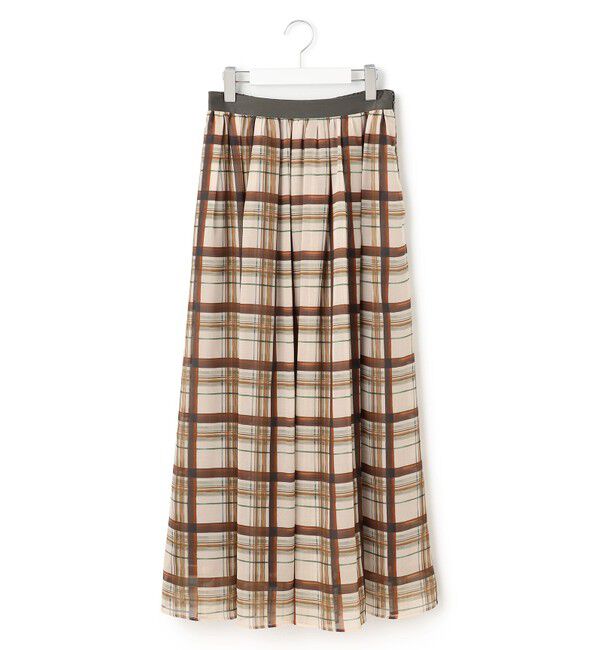 23区「【WEB&一部店舗限定/洗える】手書き風チェックプリント ギャザー スカート」|スカート|