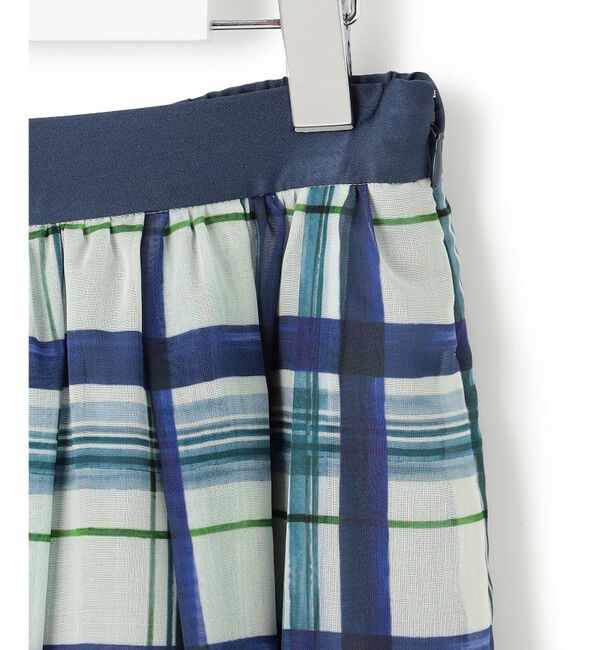 23区「【WEB&一部店舗限定/洗える】手書き風チェックプリント ギャザー スカート」|スカート|