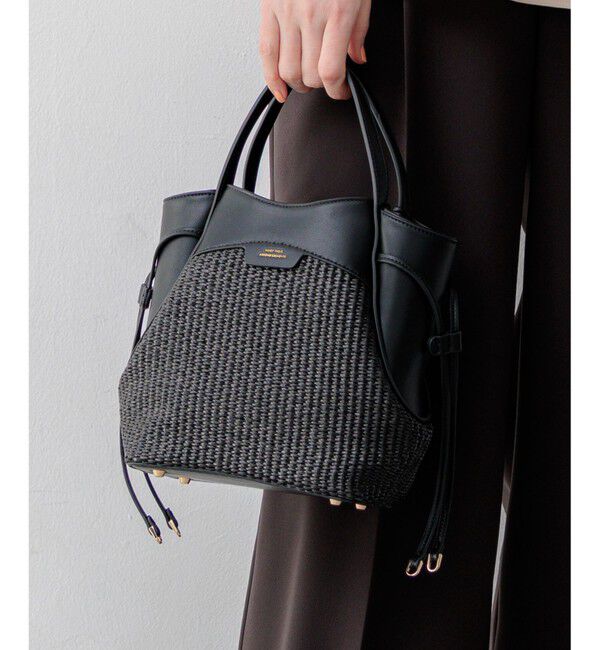 23区「【見上愛さん着用】ペーパーライクコンビ ショルダーバッグ (S)」|ショルダー・メッセンジャー|ﾌﾞﾗｯｸ&times;ﾌ