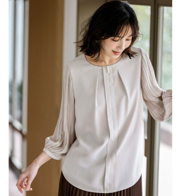 ANY SIS「プリーツスリーブ ブラウス」|シャツ・ブラウス|