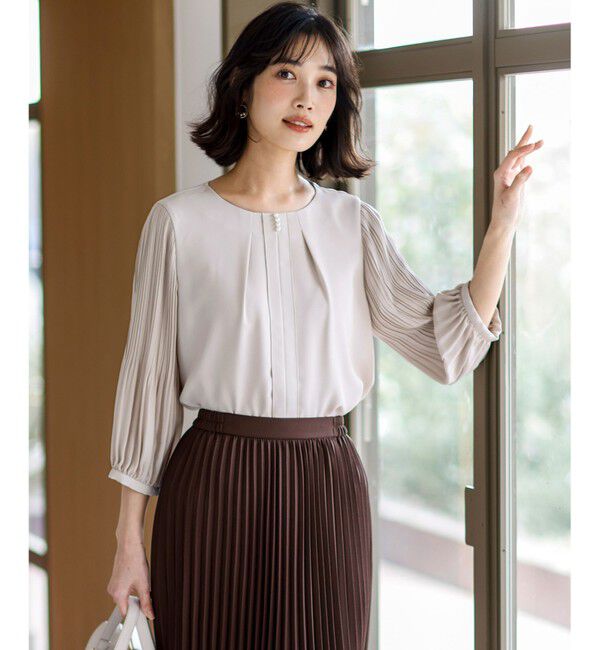 ANY SIS「プリーツスリーブ ブラウス」|シャツ・ブラウス|