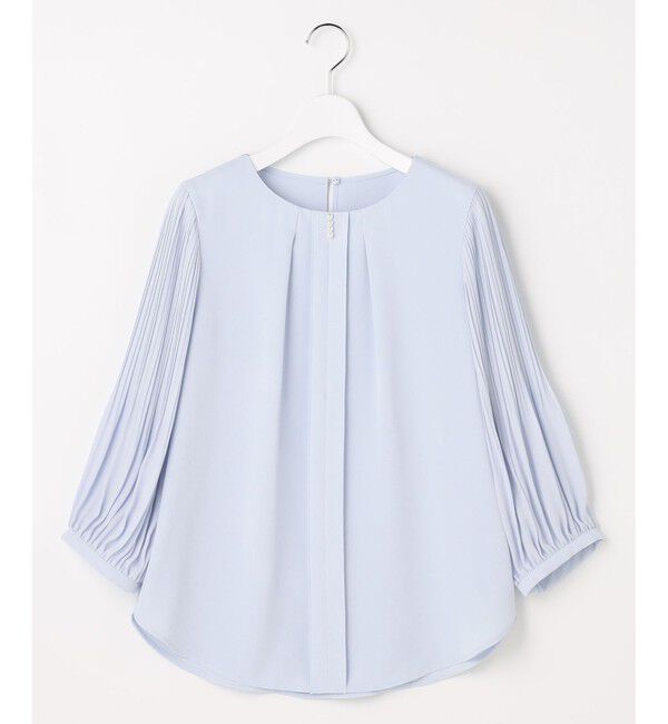 ANY SIS「プリーツスリーブ ブラウス」|シャツ・ブラウス|ライトブルー