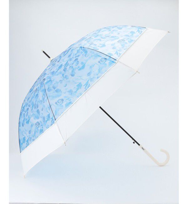 ANY SIS「【WEB・一部店舗限定】切り継ぎフラワー アンブレラ」|傘|ブルー
