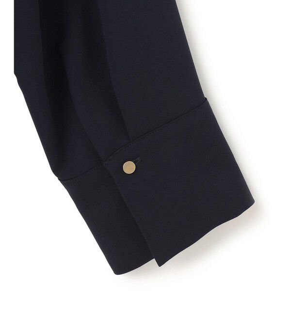 BEIGE,「【洗える】JASMINE / スタンドカラージップブラウス」|シャツ・ブラウス|