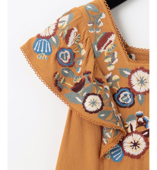 GRACE CONTINENTAL「エンブロイダリーフリルトップ」|シャツ・ブラウス|