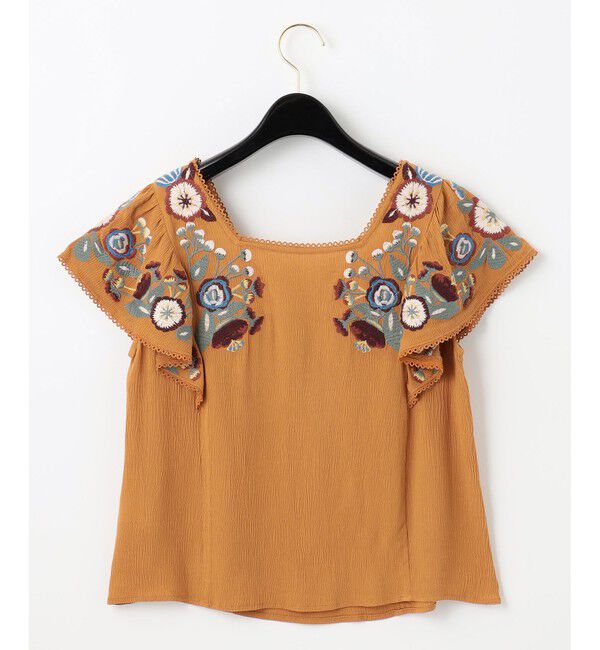 GRACE CONTINENTAL「エンブロイダリーフリルトップ」|シャツ・ブラウス|