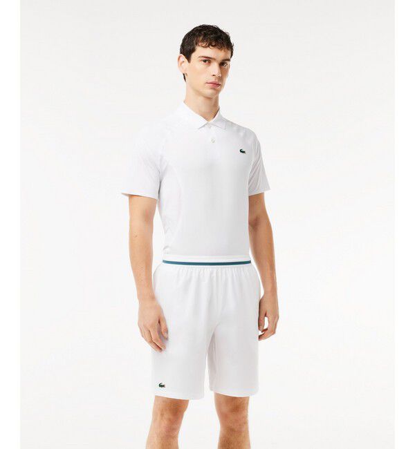 LACOSTE「ウルトラドライ 『ノバク・ジョコビッチ』メッシュガゼットテニスショーツ」|その他|ホワイト