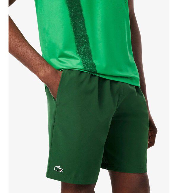 LACOSTE「ウルトラドライ 『ノバク・ジョコビッチ』メッシュガゼットテニスショーツ」|その他|グリーン