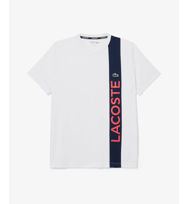 LACOSTE「アシンメトリーデザインウルトラドライ鹿の子Tシャツ」|Tシャツ・カットソー|