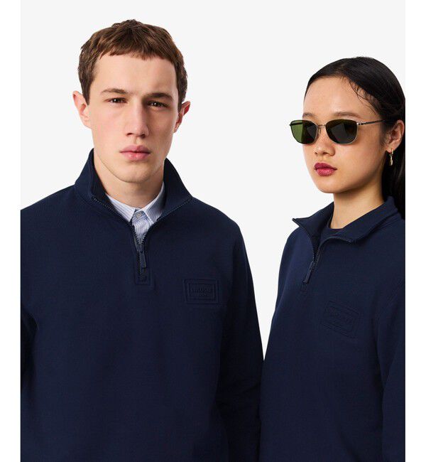 LACOSTE「ハイネックエンボスハーフジップスウェットシャツ」|スウェット・ジャージ|