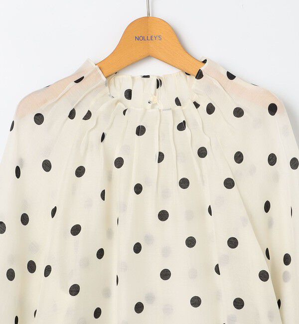 NOLLEY'S「ウォッシャブルピンタックドットプリントブラウス」|シャツ・ブラウス|