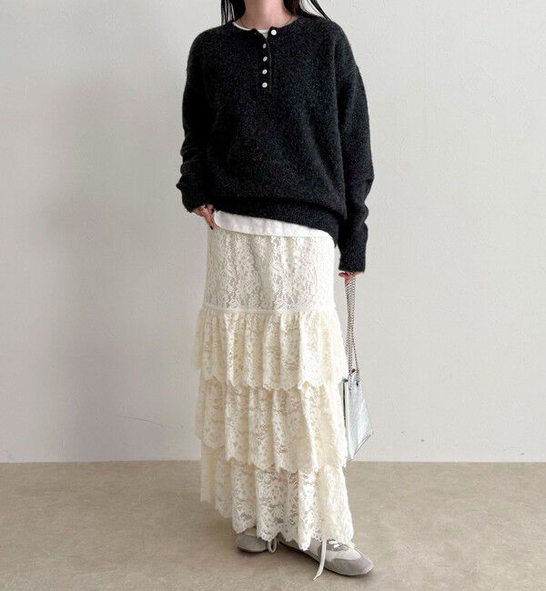 fredy emue「起毛レースティアードスカート」|スカート|