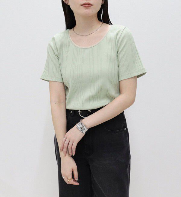 fredy emue「ランダムテレコ5分袖Tシャツ」|Tシャツ・カットソー|