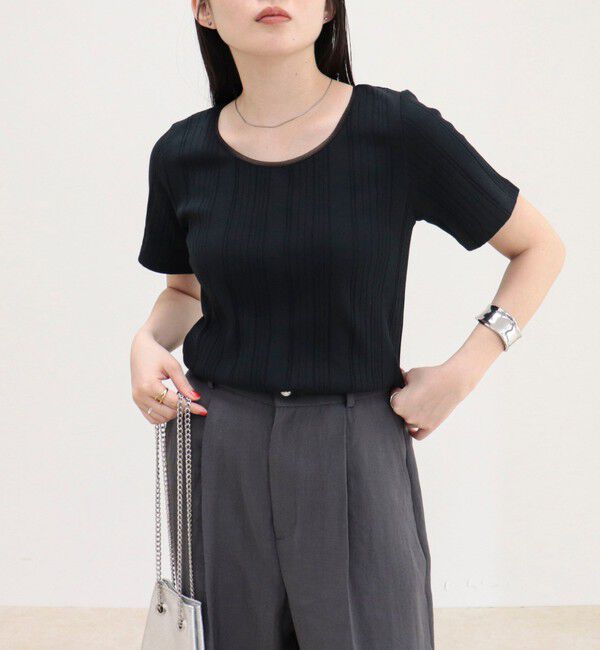 fredy emue「ランダムテレコ5分袖Tシャツ」|Tシャツ・カットソー|