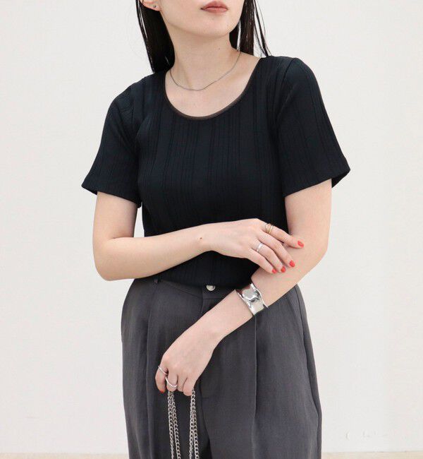 fredy emue「ランダムテレコ5分袖Tシャツ」|Tシャツ・カットソー|