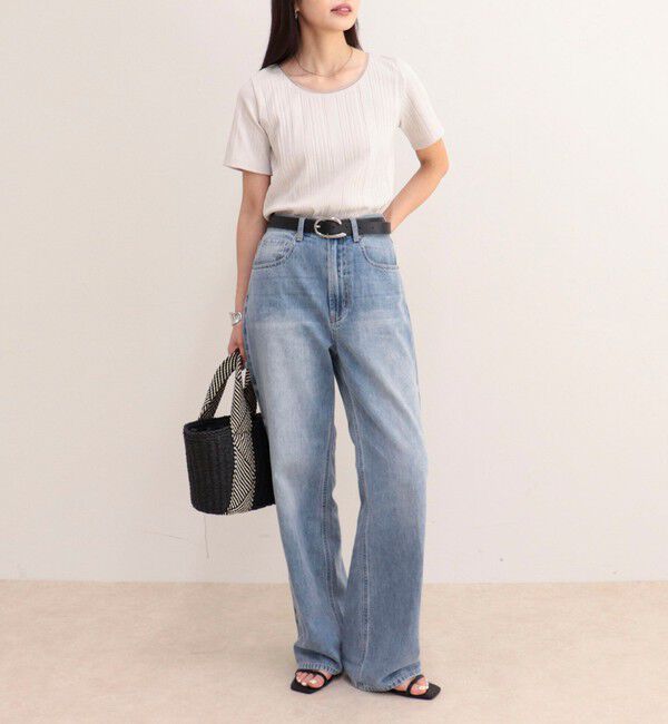 fredy emue「ランダムテレコ5分袖Tシャツ」|Tシャツ・カットソー|