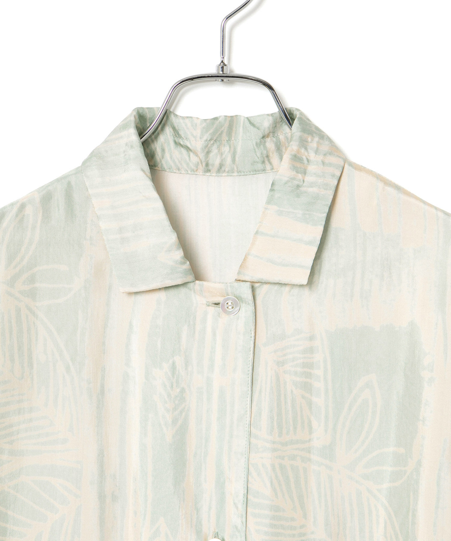 ROPE「【IPEKER】ニュアンスボタニカル開襟シャツ」|シャツ・ブラウス|