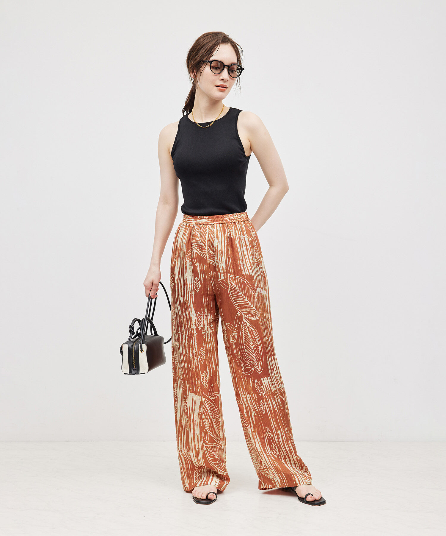 ROPE「【IPEKER】ニュアンスボタニカルイージーパンツ」|その他|