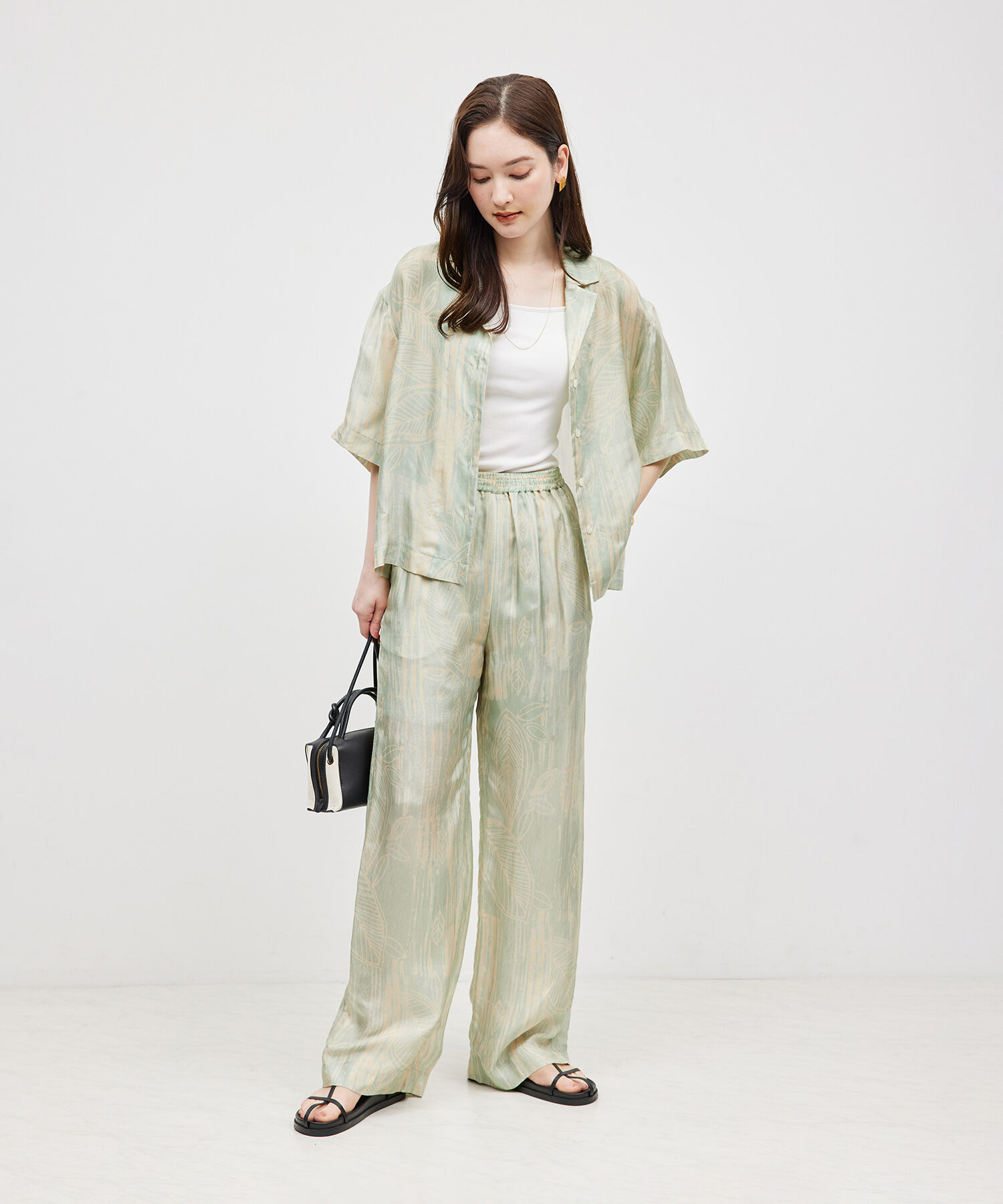 ROPE「【IPEKER】ニュアンスボタニカルイージーパンツ」|その他|