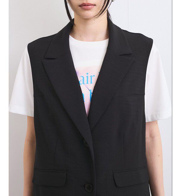 VIS「【セットアップ対応】サイド深スリットジレベスト」|ベスト・ジレ|