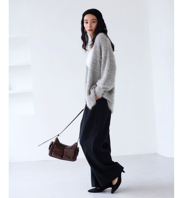 VIS「ポップコーンヤーンラメフェザーニットカーディガン/WEB限定FSサイズ」|カーディガン|