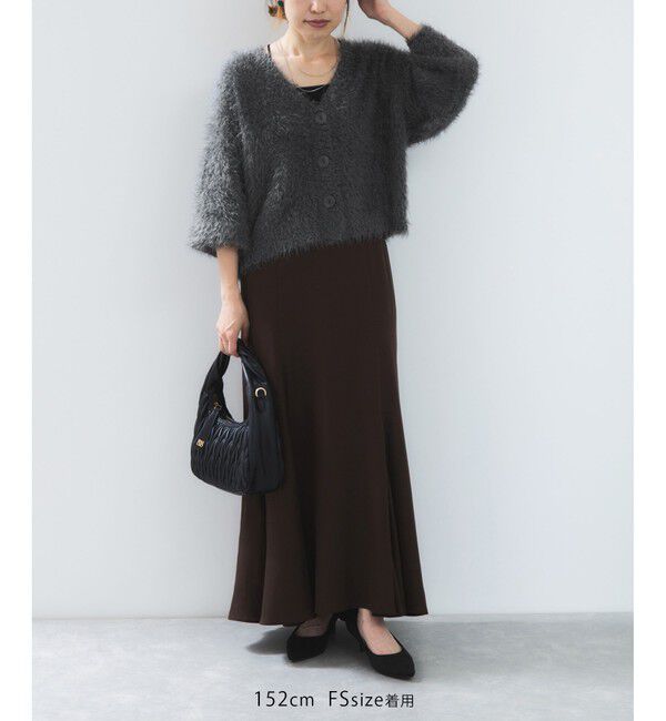 VIS「ポップコーンヤーンラメフェザーニットカーディガン/WEB限定FSサイズ」|カーディガン|