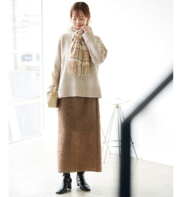 Rope&rsquo;Picnic「ボートネックニットプルオーバー/光吸収発熱・帯電防止・洗濯機OK」|ニット・セーター|