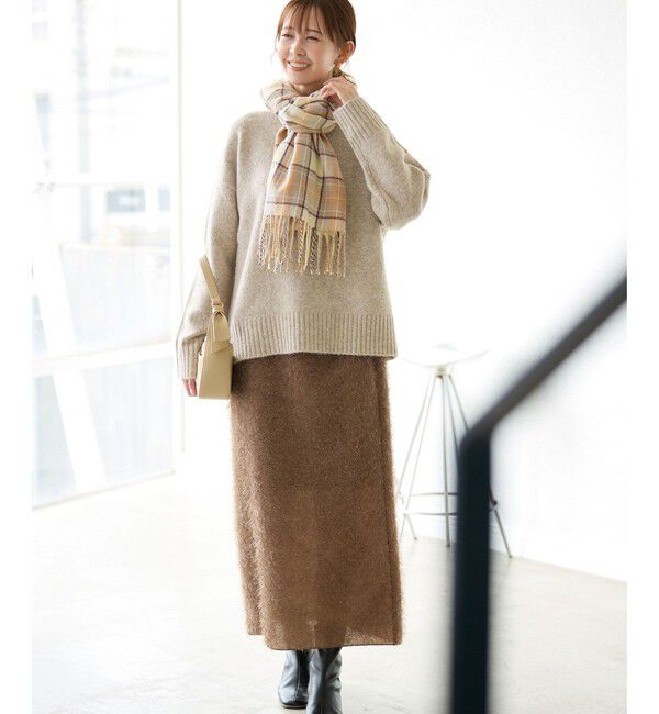 Rope&rsquo;Picnic「ボートネックニットプルオーバー/光吸収発熱・帯電防止・洗濯機OK」|ニット・セーター|