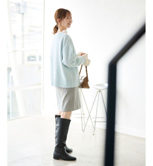 Rope&rsquo;Picnic「ボートネックニットプルオーバー/光吸収発熱・帯電防止・洗濯機OK」|ニット・セーター|