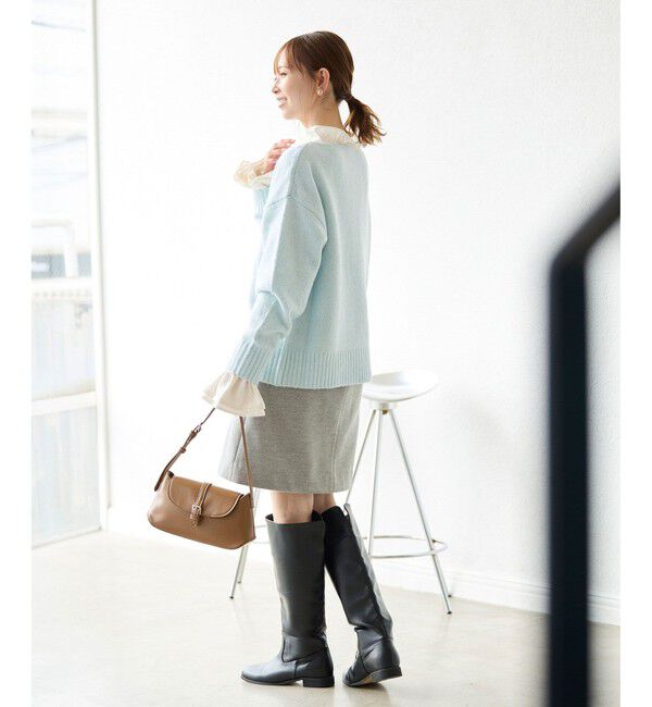 Rope&rsquo;Picnic「ボートネックニットプルオーバー/光吸収発熱・帯電防止・洗濯機OK」|ニット・セーター|