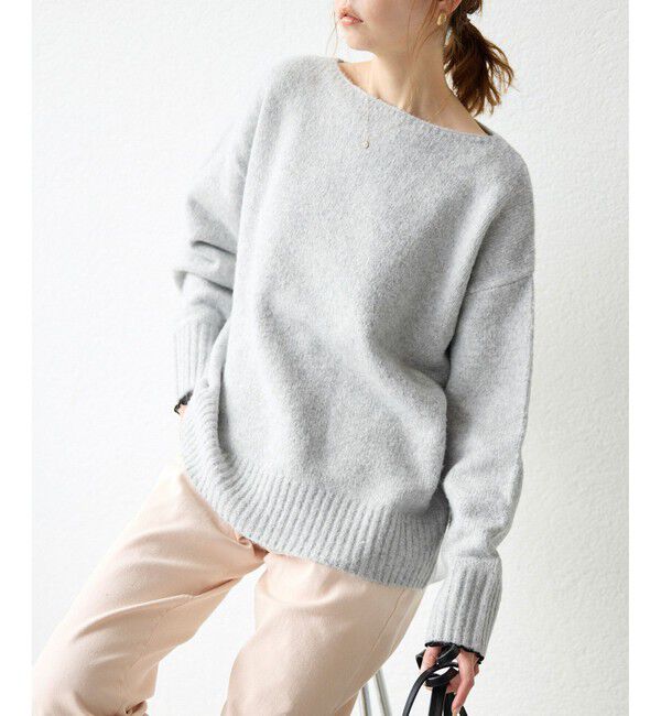 Rope&rsquo;Picnic「ボートネックニットプルオーバー/光吸収発熱・帯電防止・洗濯機OK」|ニット・セーター|