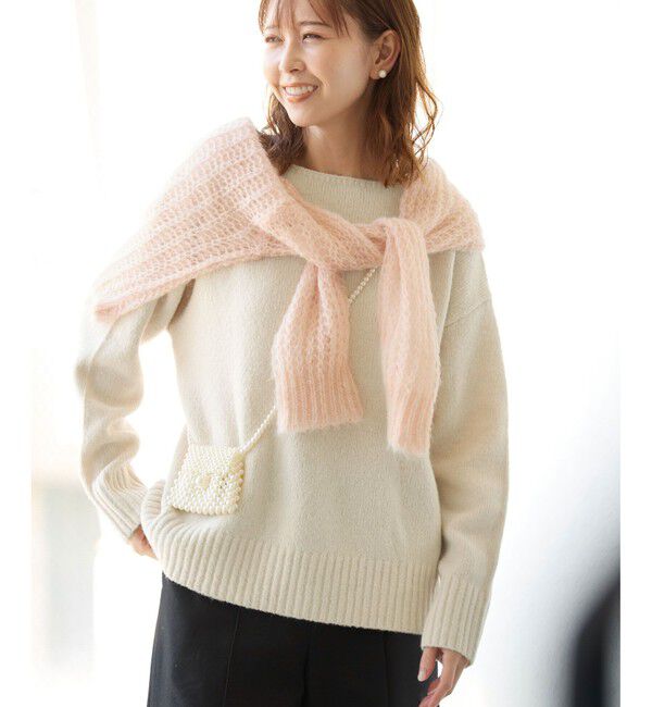 Rope&rsquo;Picnic「ボートネックニットプルオーバー/光吸収発熱・帯電防止・洗濯機OK」|ニット・セーター|