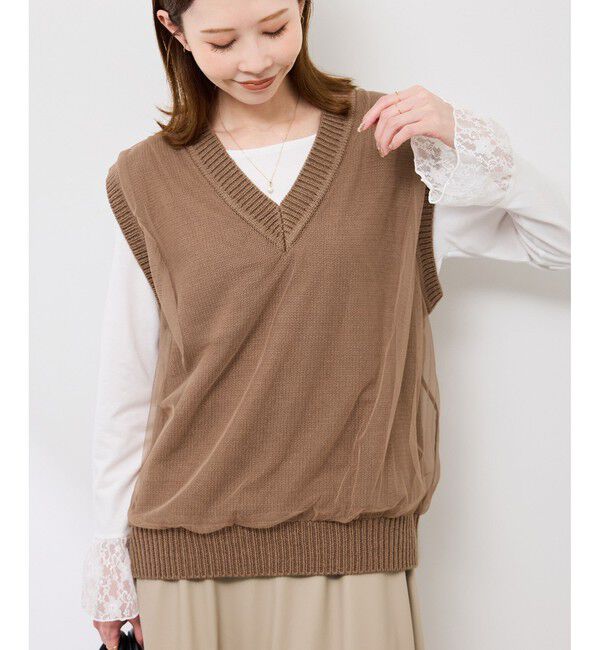 Rope&rsquo;Picnic「チュールドッキングベスト」|ベスト・ジレ|