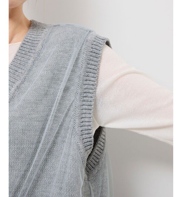 Rope&rsquo;Picnic「チュールドッキングベスト」|ベスト・ジレ|