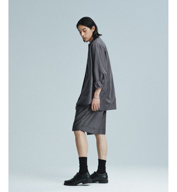 ADAM ET ROPE'「【ACT/アクト】超軽量 オーバーサイズ シアー バンドカラーシャツ / 速乾 / ストレッチ / イージーケア」|シャツ・ブラウス|