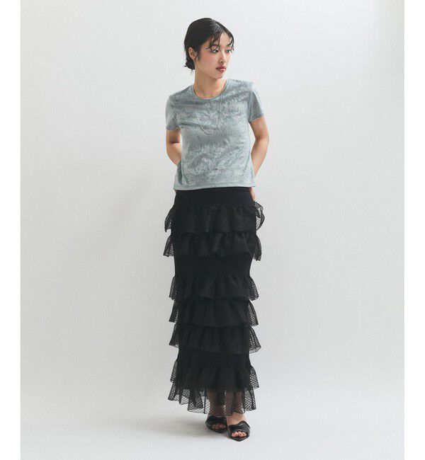 ADAM ET ROPE'「シアーフリルスカート」|スカート|
