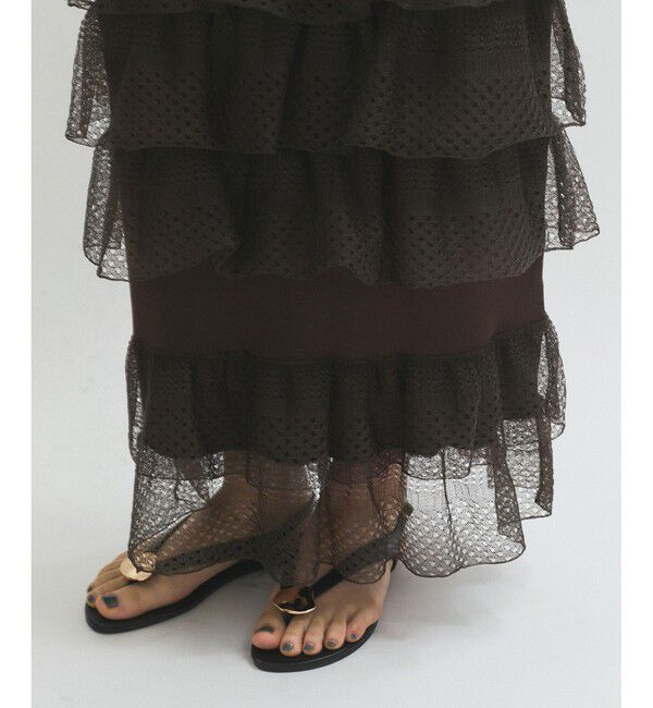 ADAM ET ROPE'「シアーフリルスカート」|スカート|