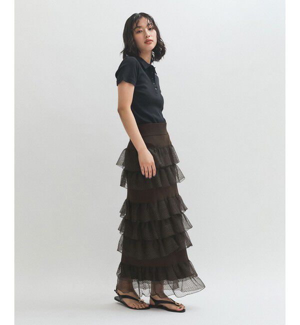 ADAM ET ROPE'「シアーフリルスカート」|スカート|