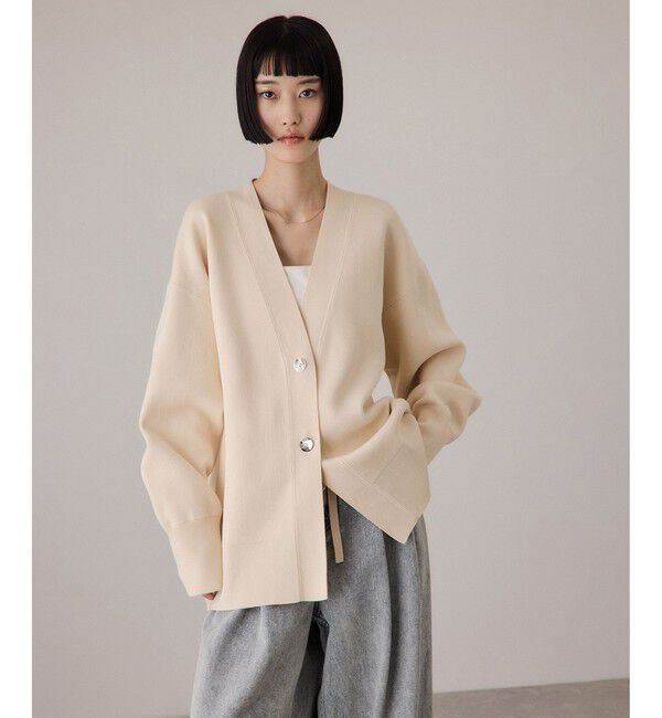 ADAM ET ROPE'「【サステナブル】マルチwayリボンミドルカーディガン」|カーディガン|