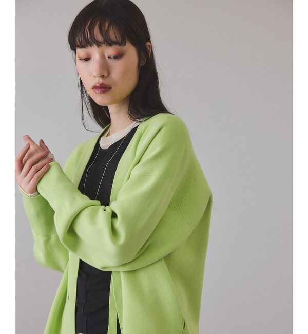 ADAM ET ROPE'「【サステナブル】マルチwayリボンミドルカーディガン」|カーディガン|