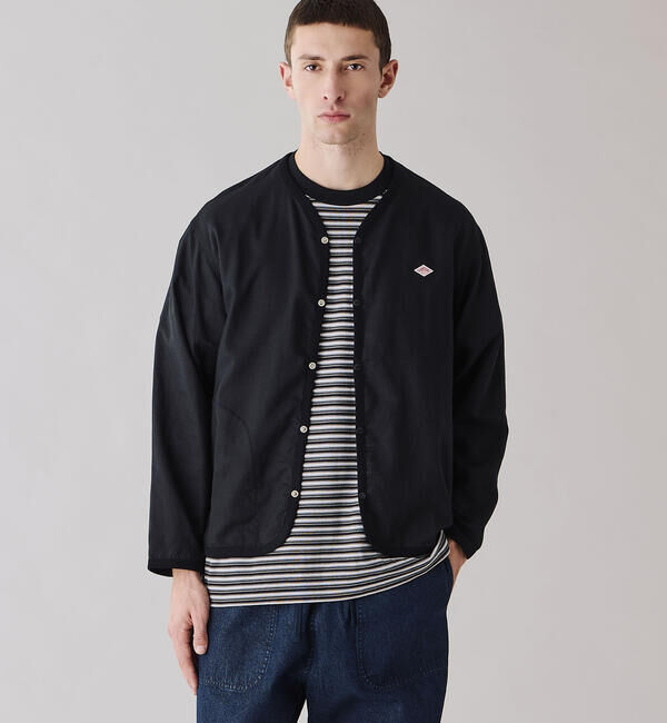 DANTON「DANTON | リネンポリエステル シャツカーディガン MEN」|シャツ・ブラウス|