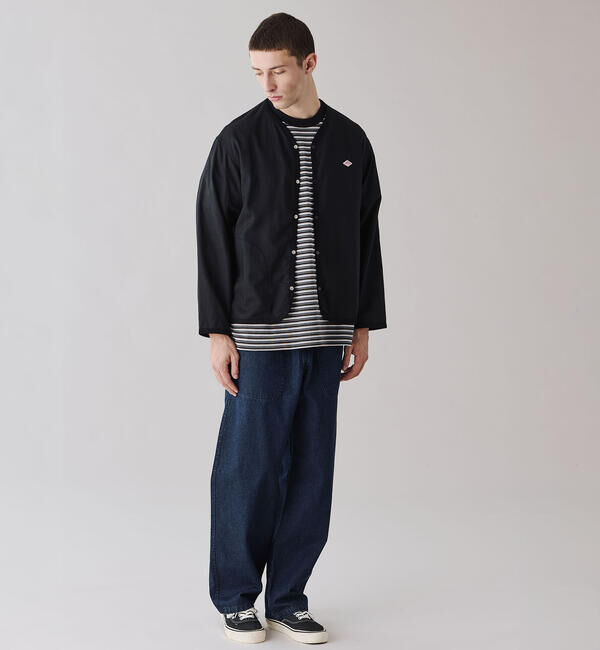 DANTON「DANTON | リネンポリエステル シャツカーディガン MEN」|シャツ・ブラウス|