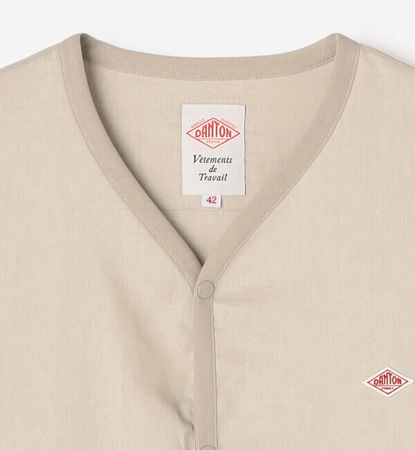 DANTON「DANTON | リネンポリエステル シャツカーディガン MEN」|シャツ・ブラウス|