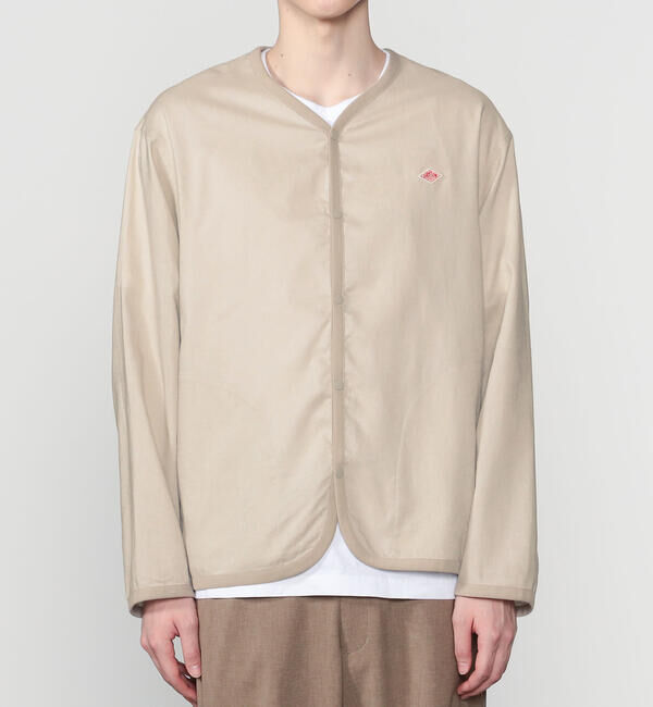 DANTON「DANTON | リネンポリエステル シャツカーディガン MEN」|シャツ・ブラウス|