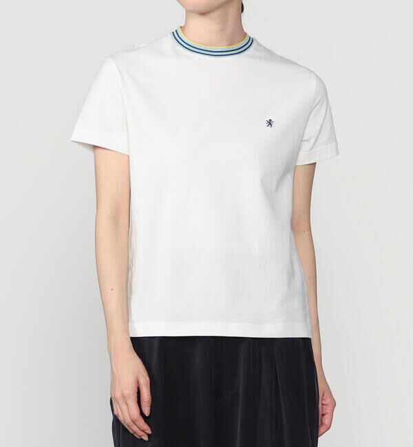 GYMPHLEX「Gymphlex | クルーネック ラインTシャツ WOMEN」|Tシャツ・カットソー|WHITE系1