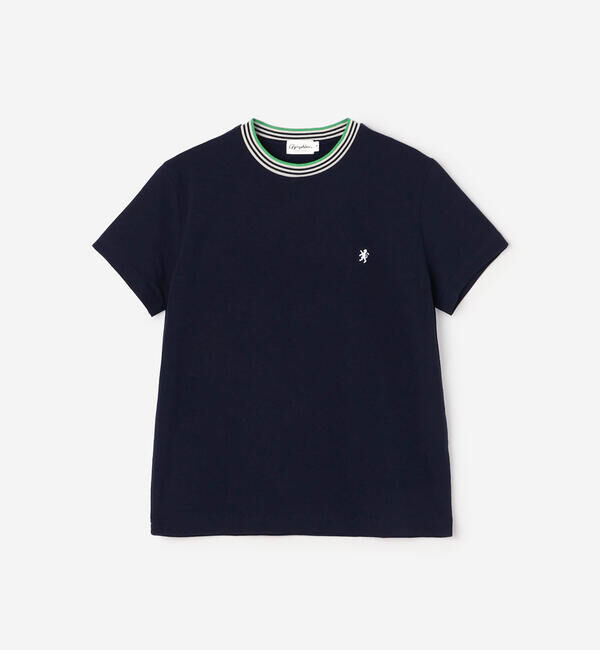 GYMPHLEX「Gymphlex | クルーネック ラインTシャツ WOMEN」|Tシャツ・カットソー|NAVY系1