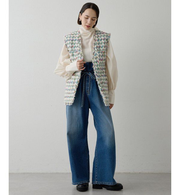  「LINTONフリンジジレ」|ベスト・ジレ|