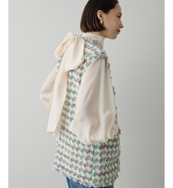  「LINTONフリンジジレ」|ベスト・ジレ|